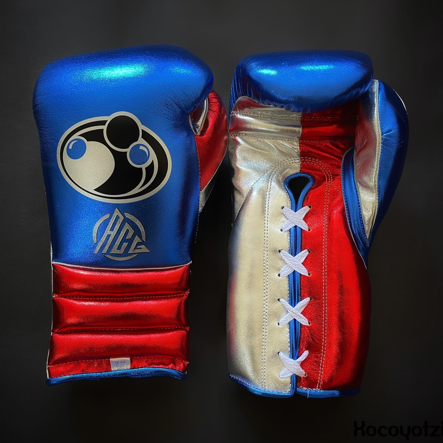 Grant Boxing Gloves Blue/Red/Silver Sparring
