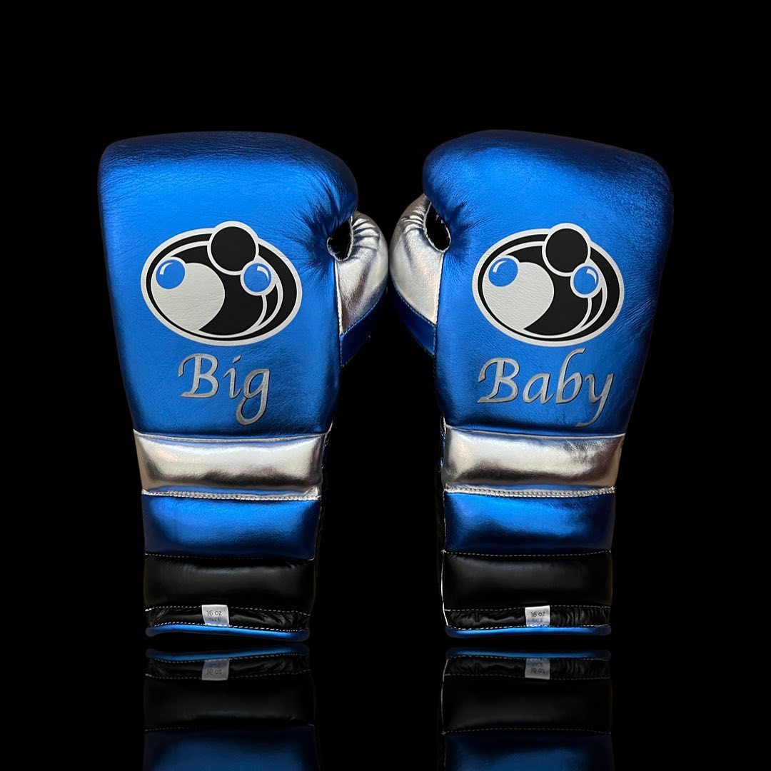 Grant Boxing Gloves Blue/Black/Silver Lace-Up Training