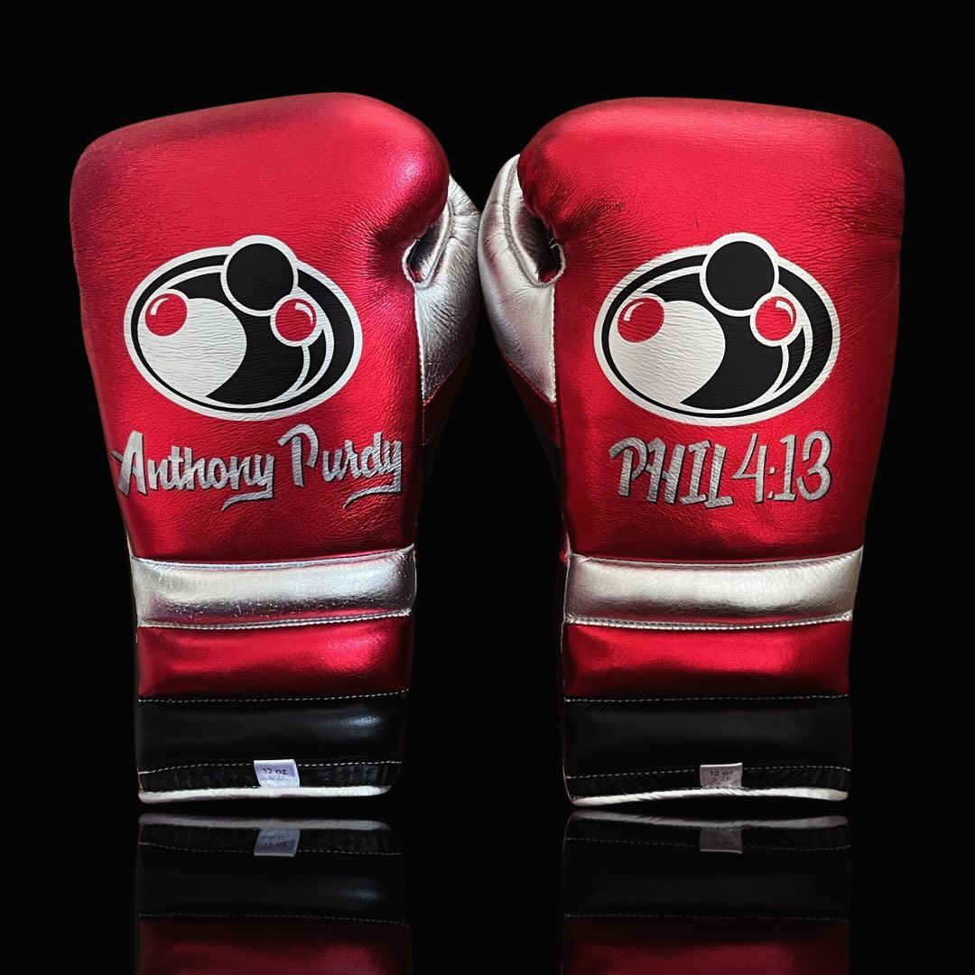 Grant Boxing Gloves Red/Black/Silver Customizable