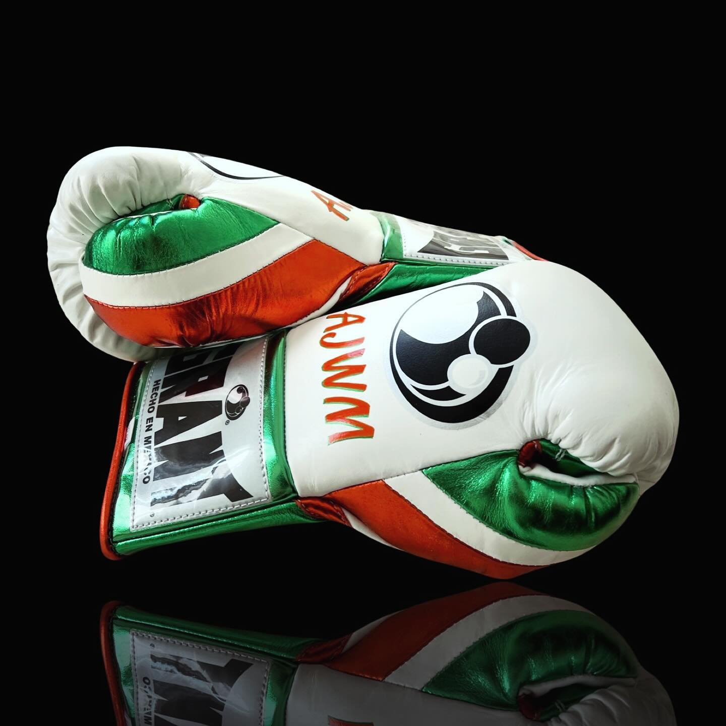 Grant Boxing Gloves White/Green/Red Training