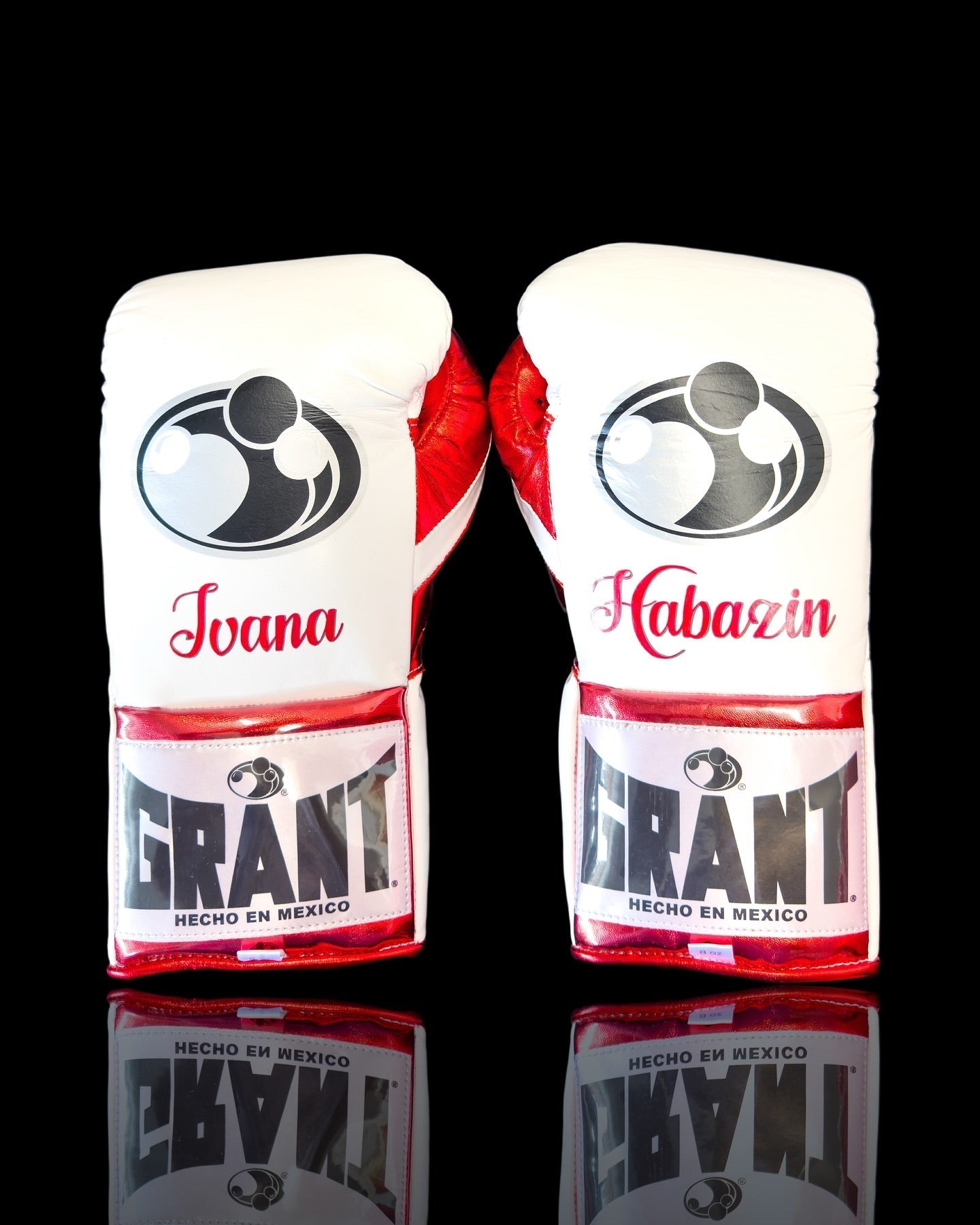 Grant Boxing Gloves White/Red Custom Fit