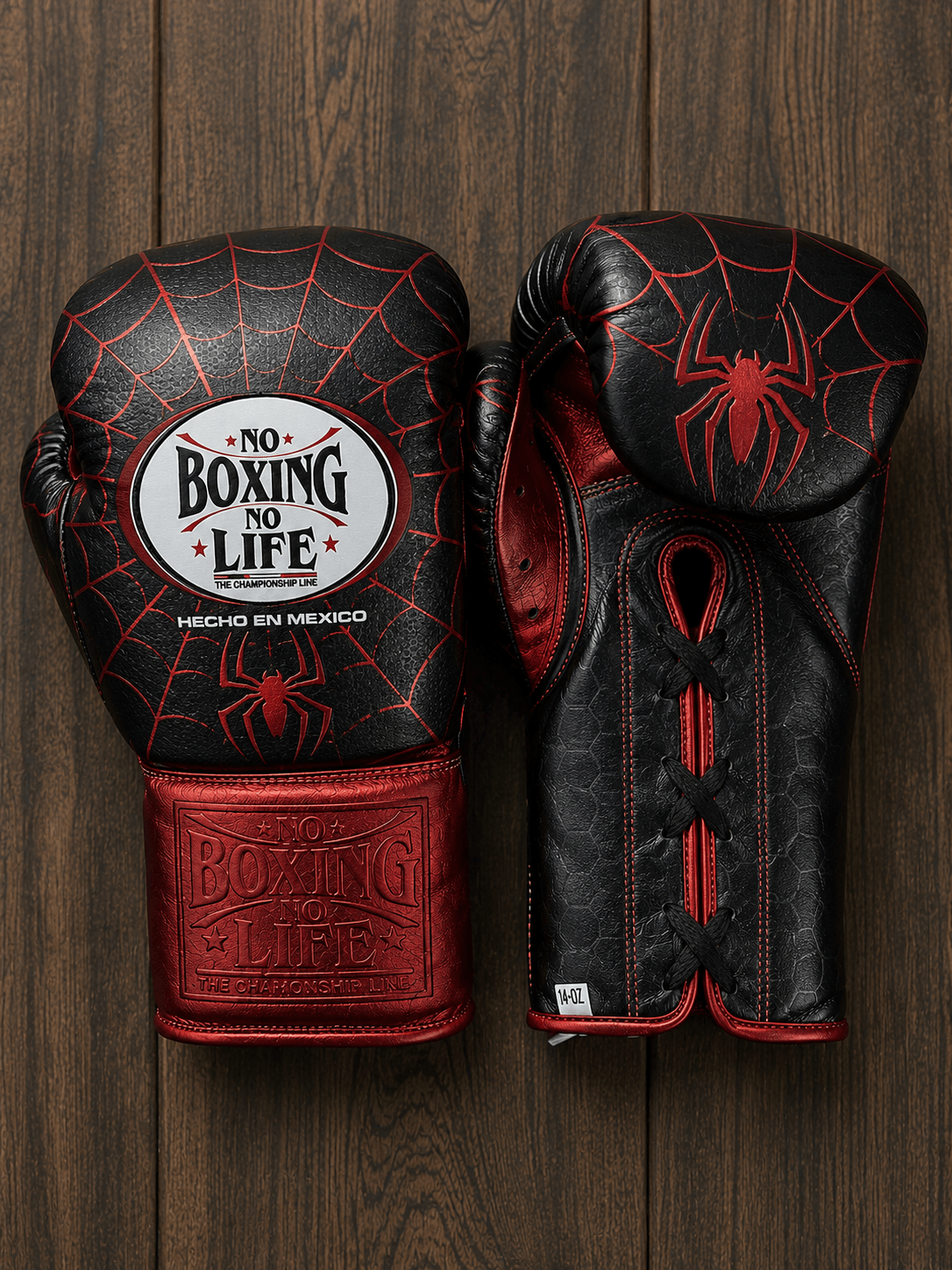 No Boxing No Life Boxing Gloves Black/Red Training