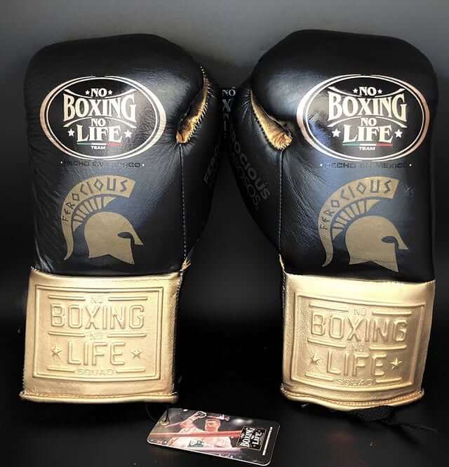 No Boxing No Life Boxing Gloves Black/Gold Training
