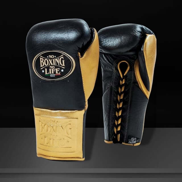 No Boxing No Life Boxing Gloves Black/Gold Boxing Training