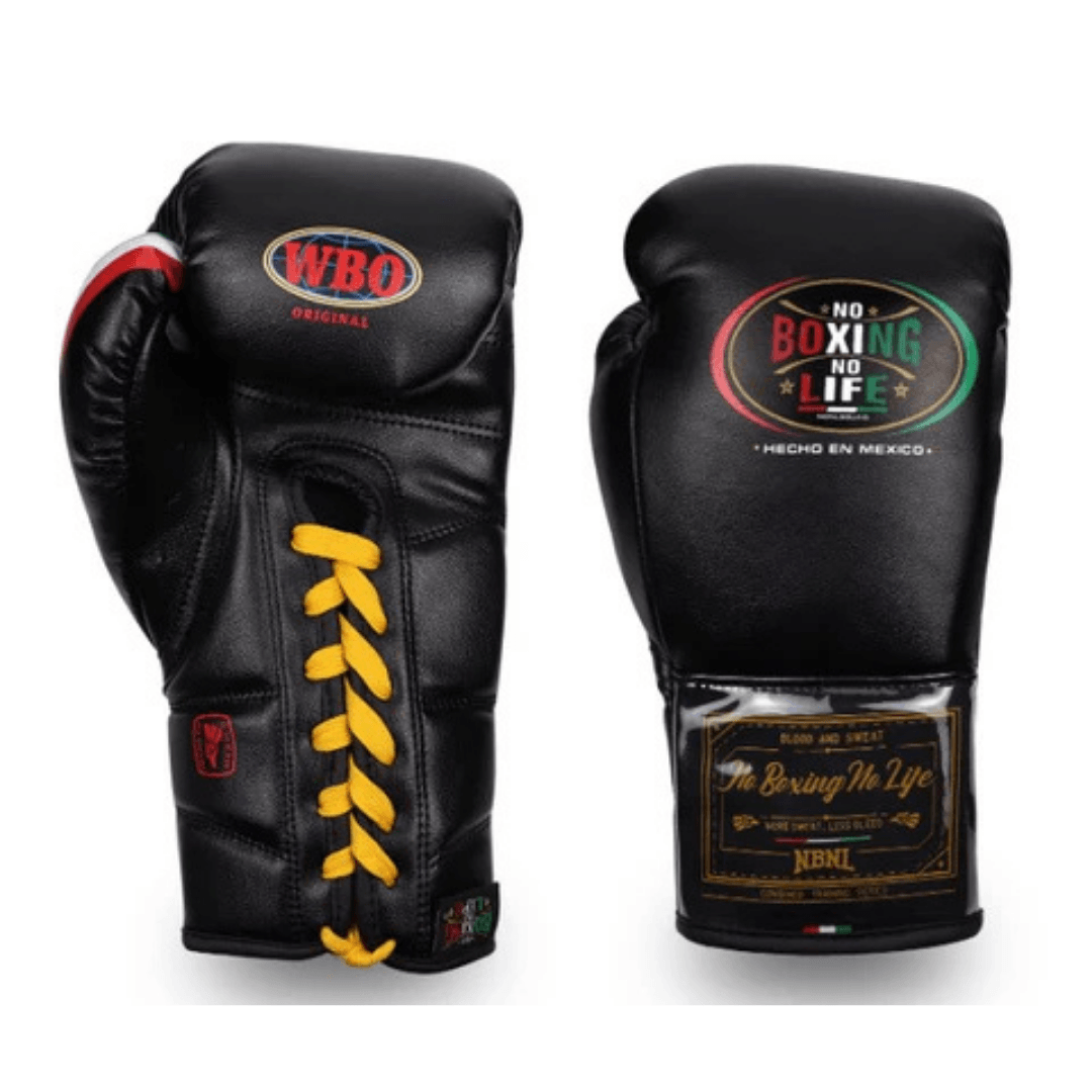 No Boxing No Life Boxing Gloves Black/Yellow Fitness Boxing