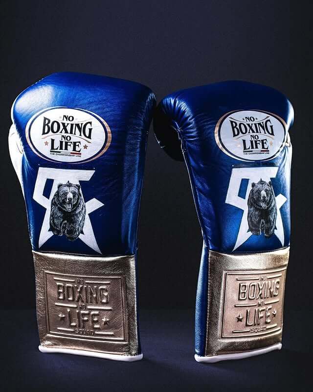 No Boxing No Life Boxing Gloves Blue/Brown/White Training