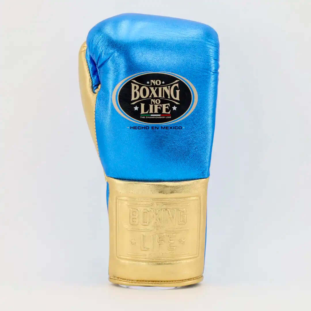 No Boxing No Life Boxing Gloves Blue/Gold Training