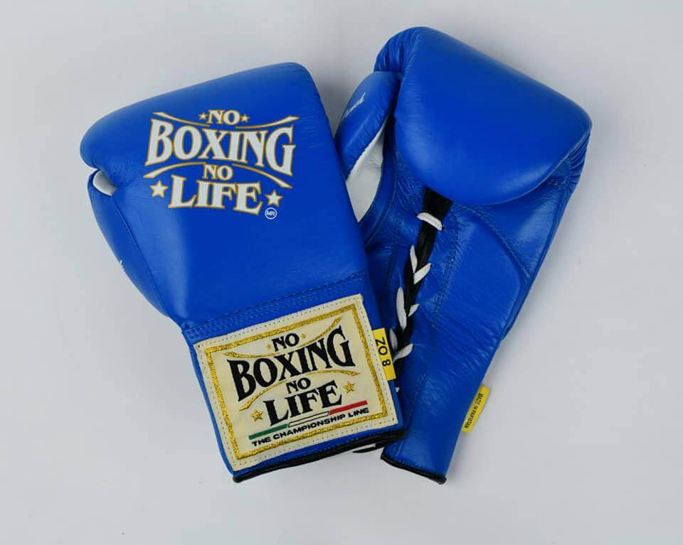 No Boxing No Life Boxing Gloves Blue/White Fitness Boxing