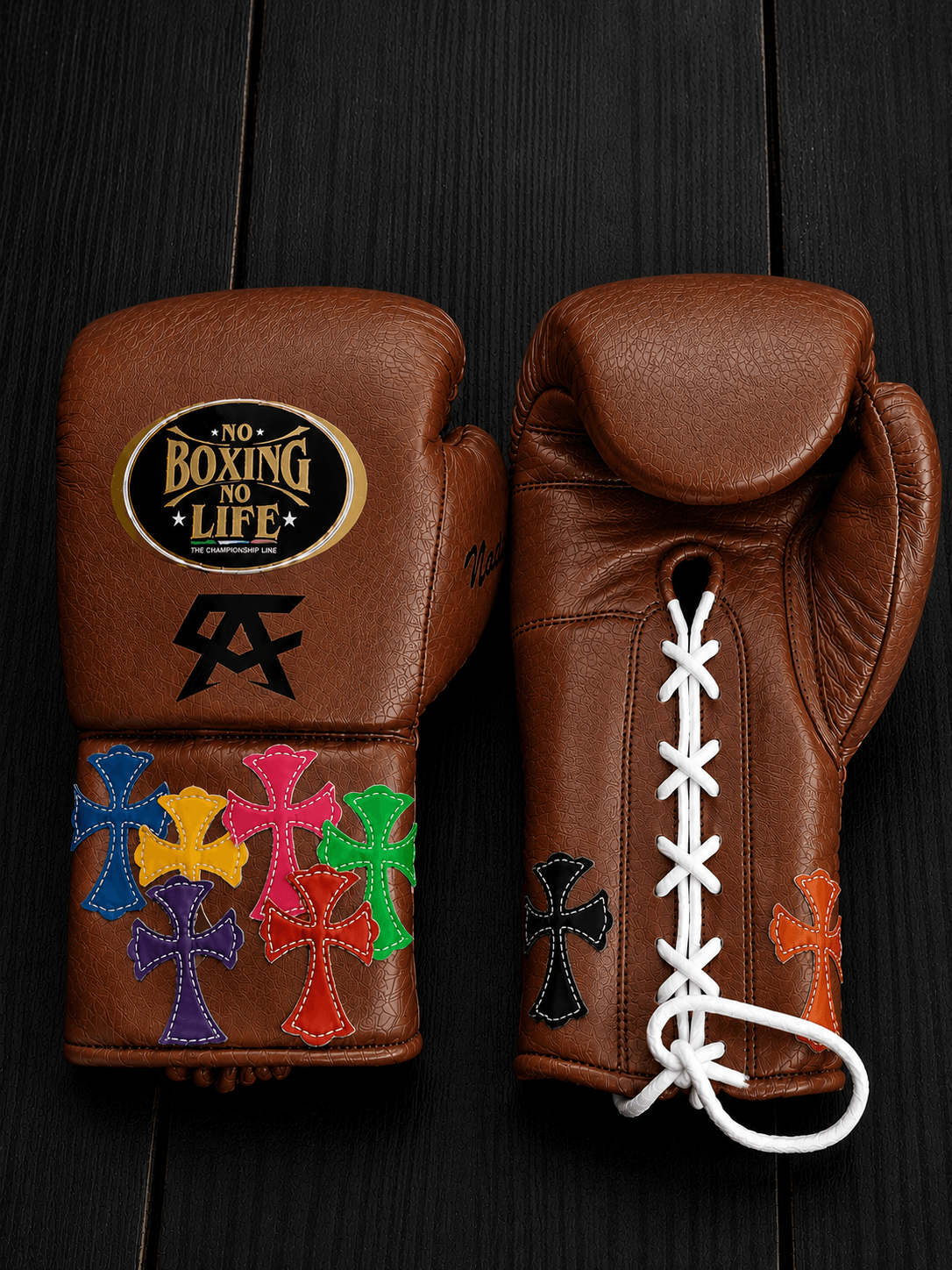 No Boxing No Life Boxing Gloves Brown Heavy Bag