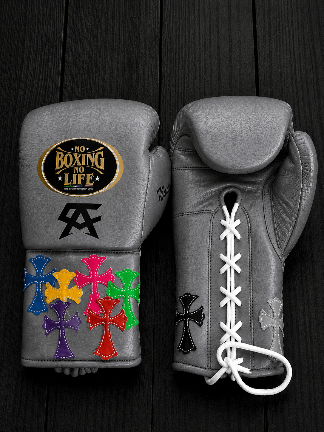 No Boxing No Life Boxing Gloves Grey Custom