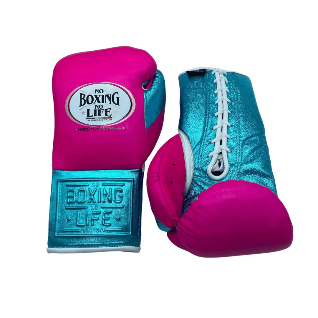 No Boxing No Life Boxing Gloves Pink/Blue Custom