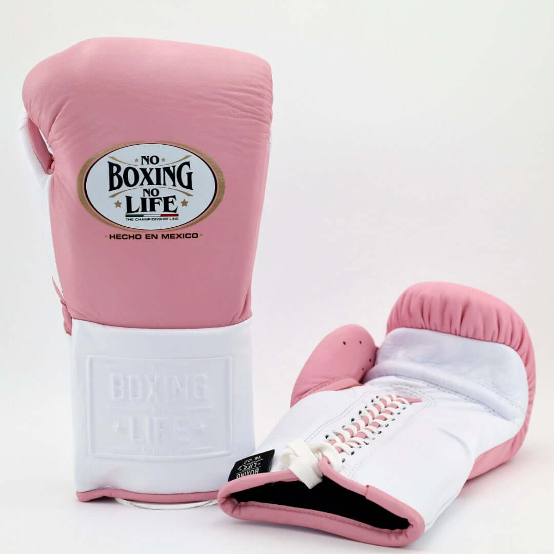 No Boxing No Life Boxing Gloves Pink/White Fitness Boxing