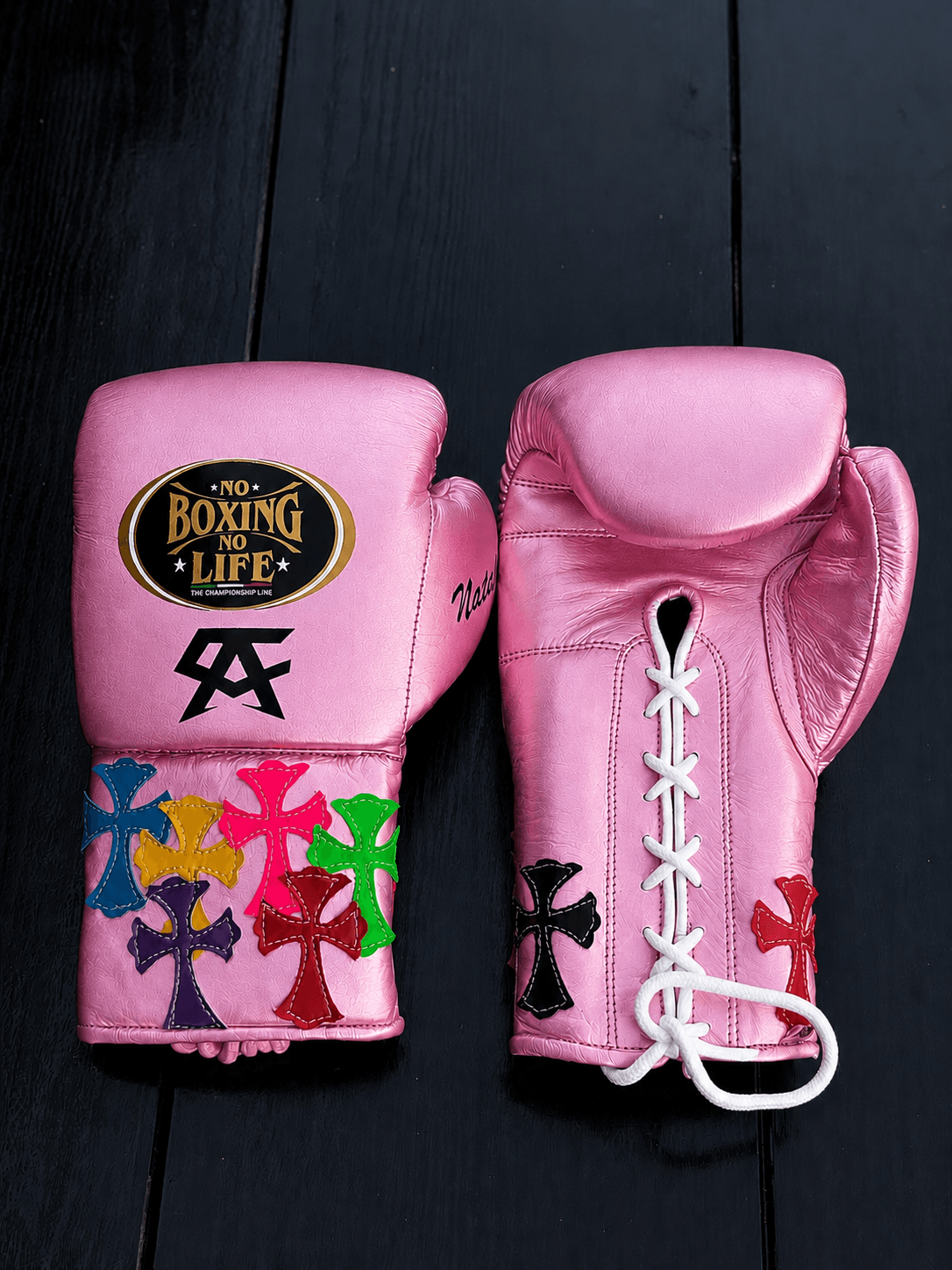 No Boxing No Life Boxing Gloves Pink Custom