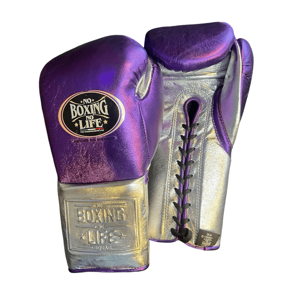 No Boxing No Life Boxing Gloves Purple/Silver Customizable
