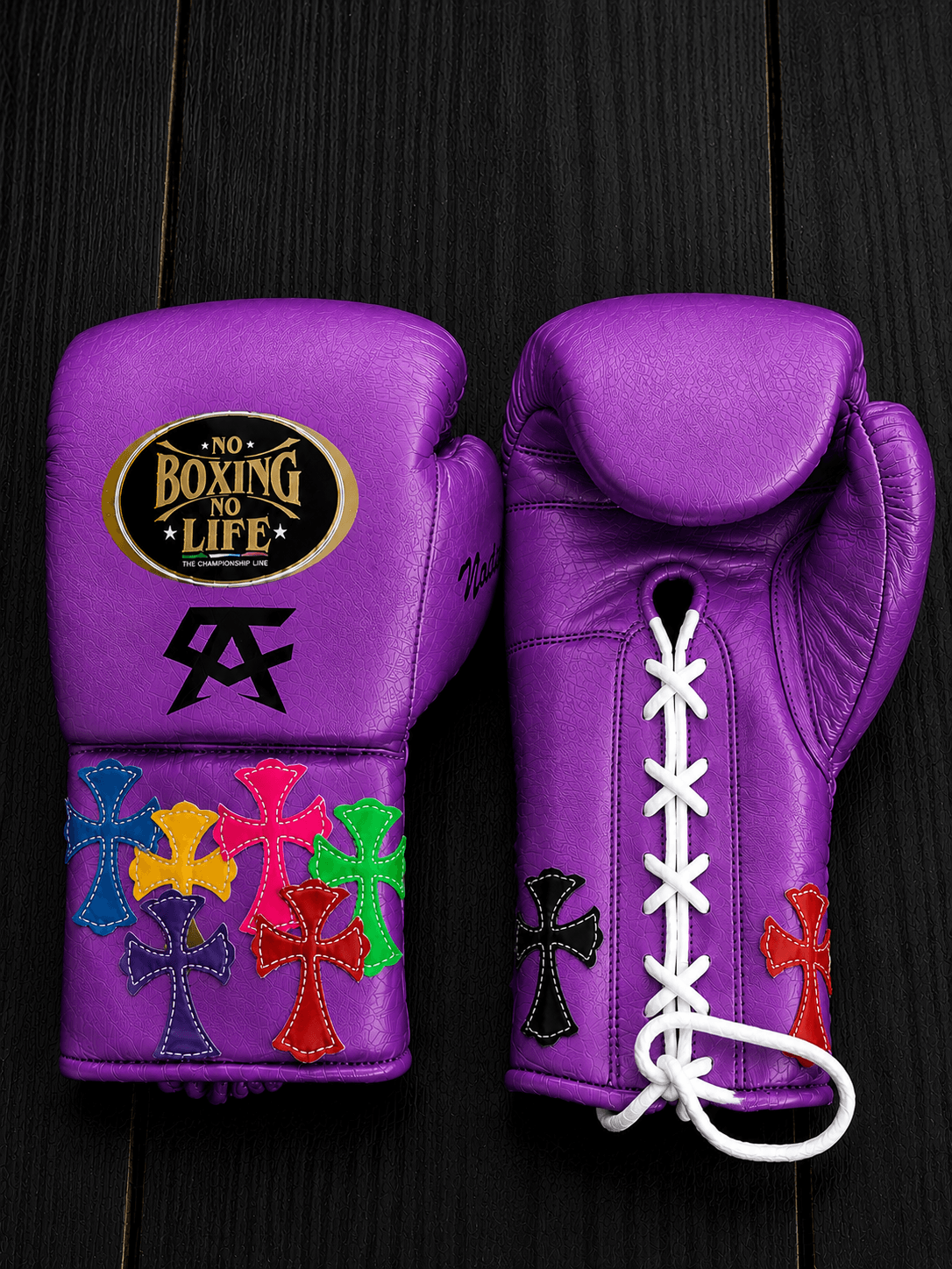No Boxing No Life Boxing Gloves Purple Sparring