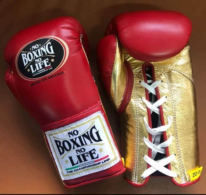 No Boxing No Life Boxing Gloves Red/Gold Customizable
