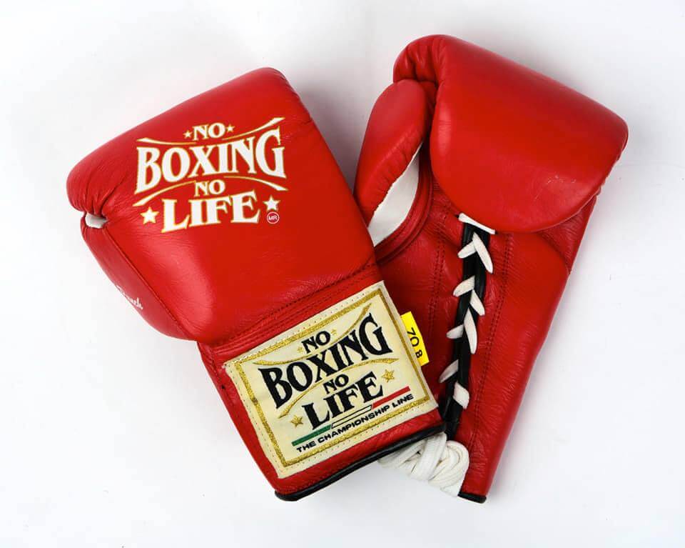 No Boxing No Life Boxing Gloves Red/White Custom Fit