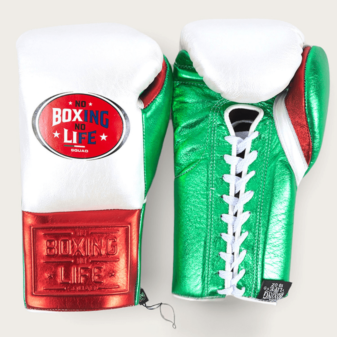 No Boxing No Life Boxing Gloves White/Green/Red Customizable