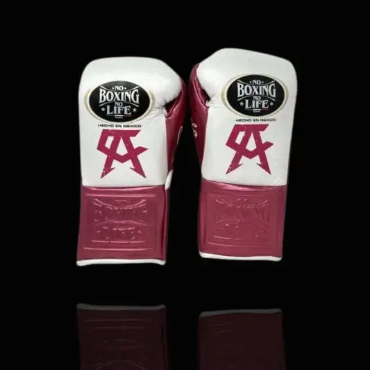 No Boxing No Life Boxing Gloves White/Pink Customizable