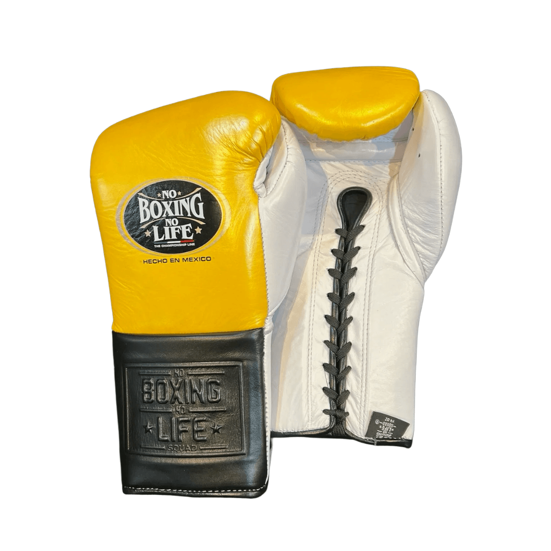 No Boxing No Life Boxing Gloves Gold/White/Black Boxing Training