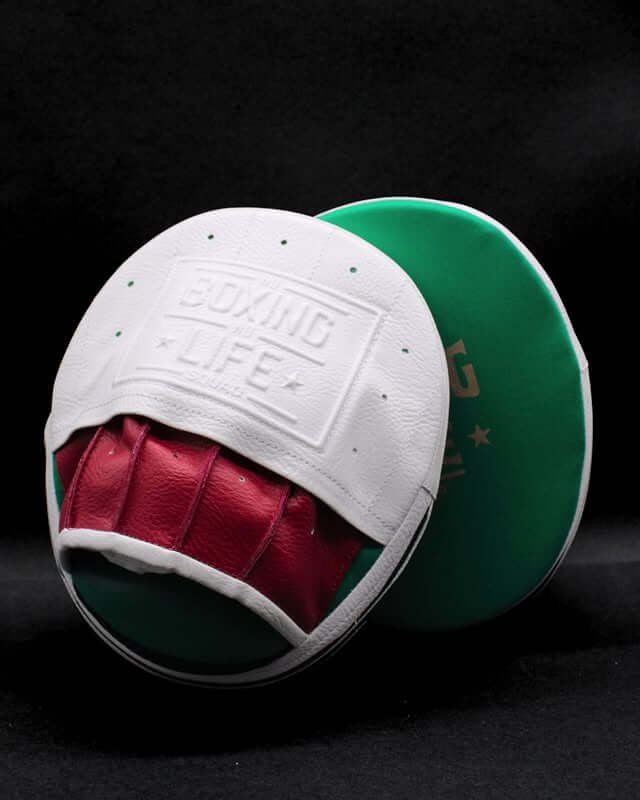 No Boxing No Life Punching Mitts White/Green/Red Customizable