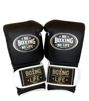No Boxing No Life Boxing Gloves Black/White Sparring