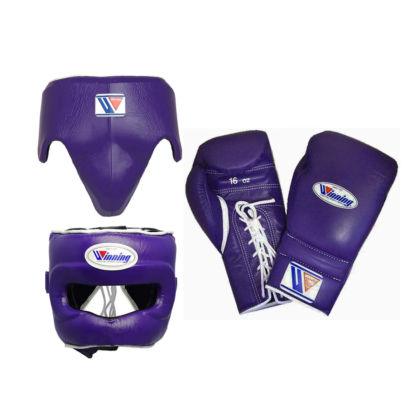 Winning Boxing Gloves Set Purple Boxing Kit
