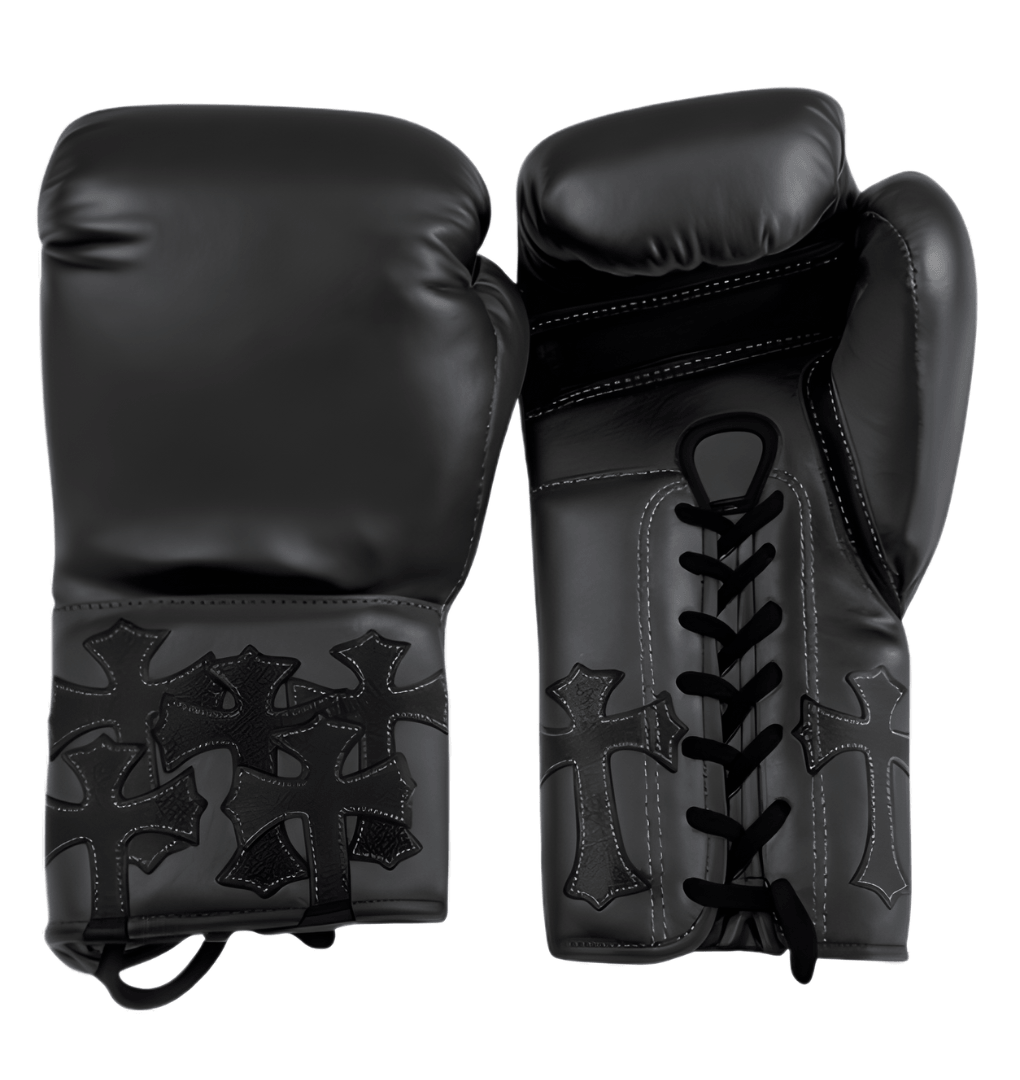 Winning Boxing Gloves Black Lace-Up
