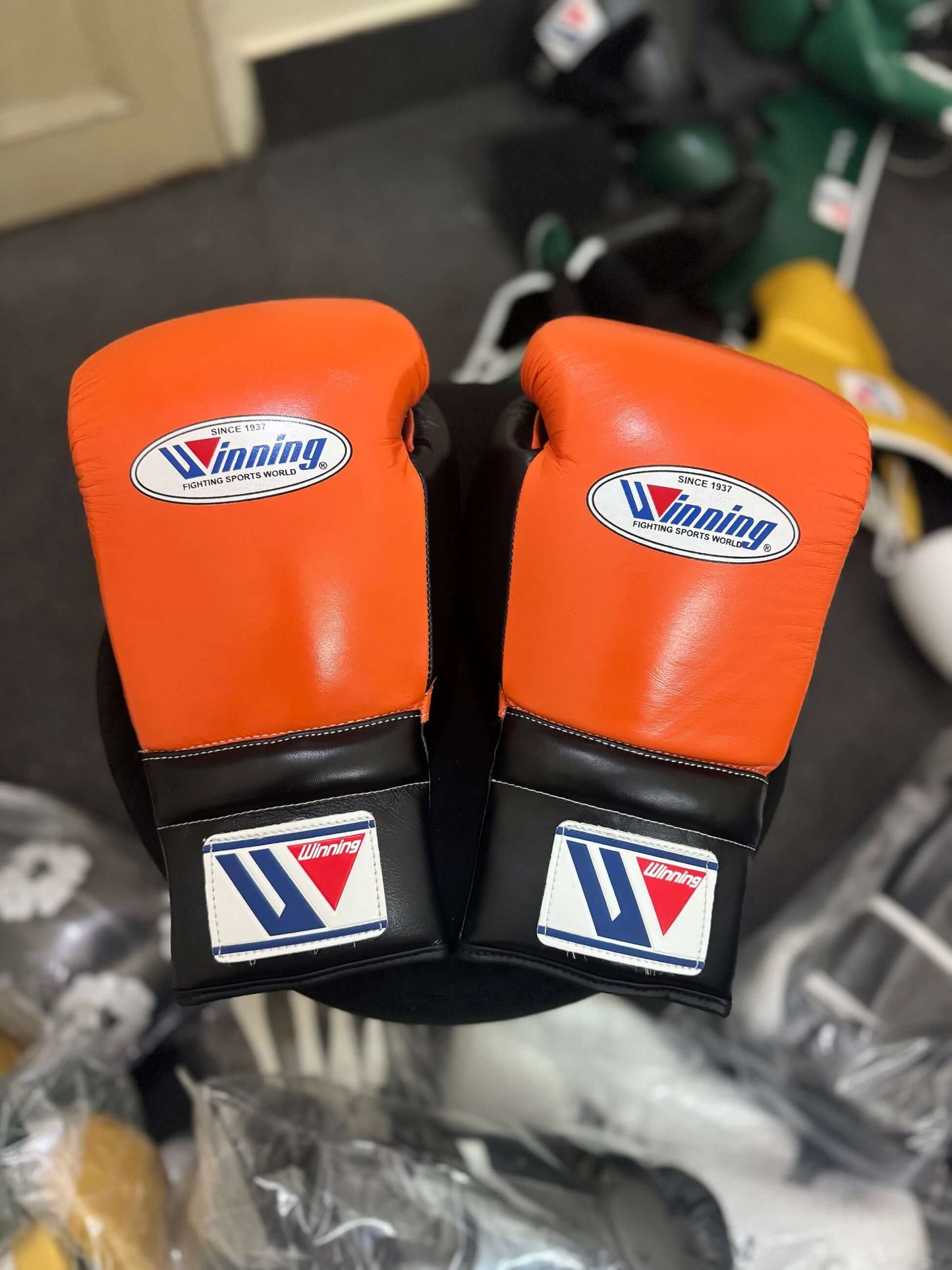Winning Boxing Gloves Orange/Black Boxing Training