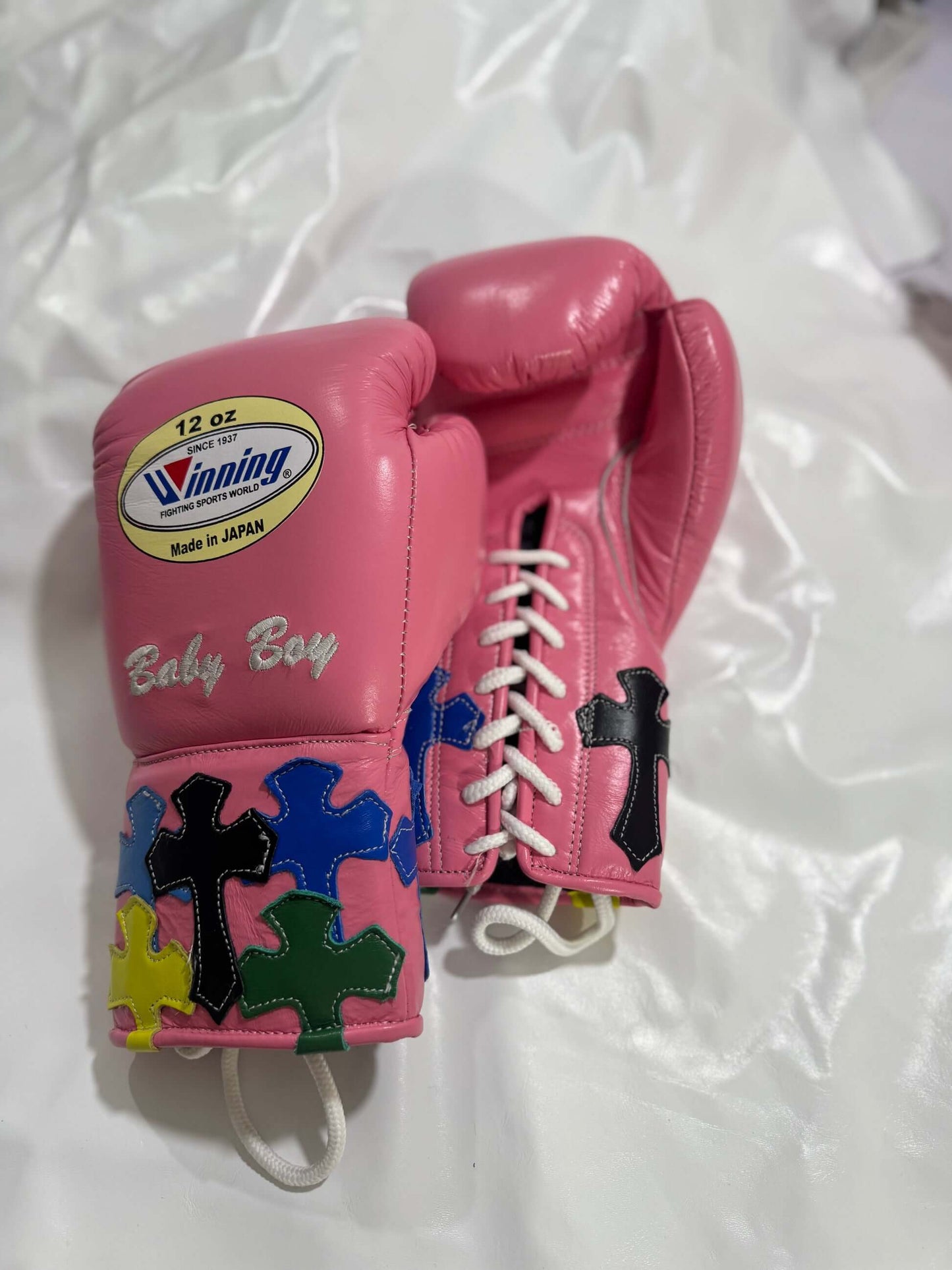 Winning Boxing Gloves Pink Competition