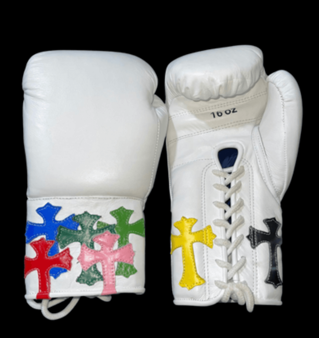 Winning Boxing Gloves White/Multi Leather