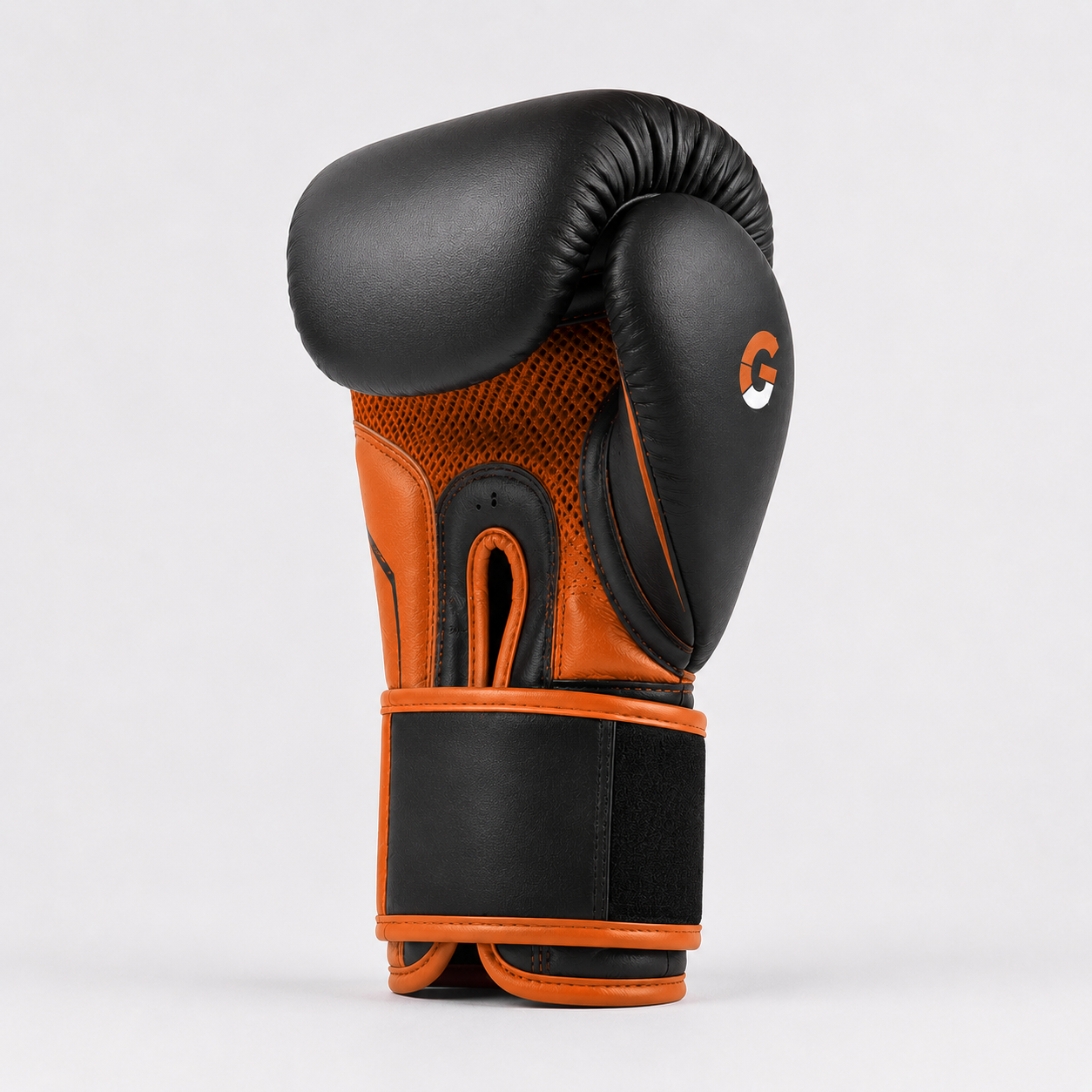 Gloves Gears Ignite Velcro Boxing Gloves Black Orange side view