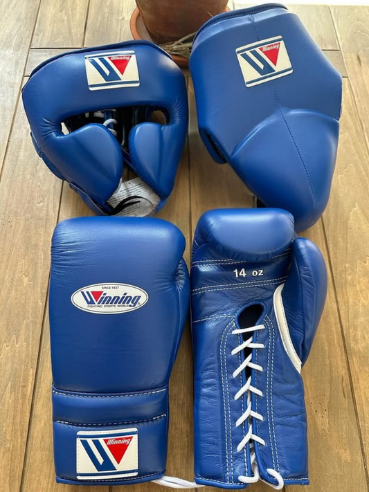 Winning Boxing Gloves Set Navy-Blue Customizable