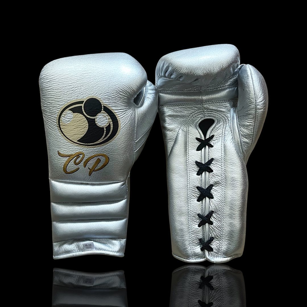 Grant Boxing Gloves Silver Lace Up Training
