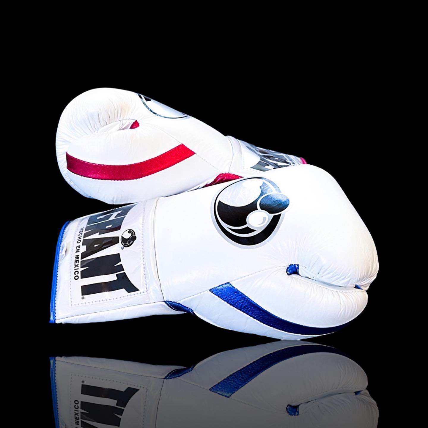 Grant Boxing Gloves White/Blue/Red Customizable