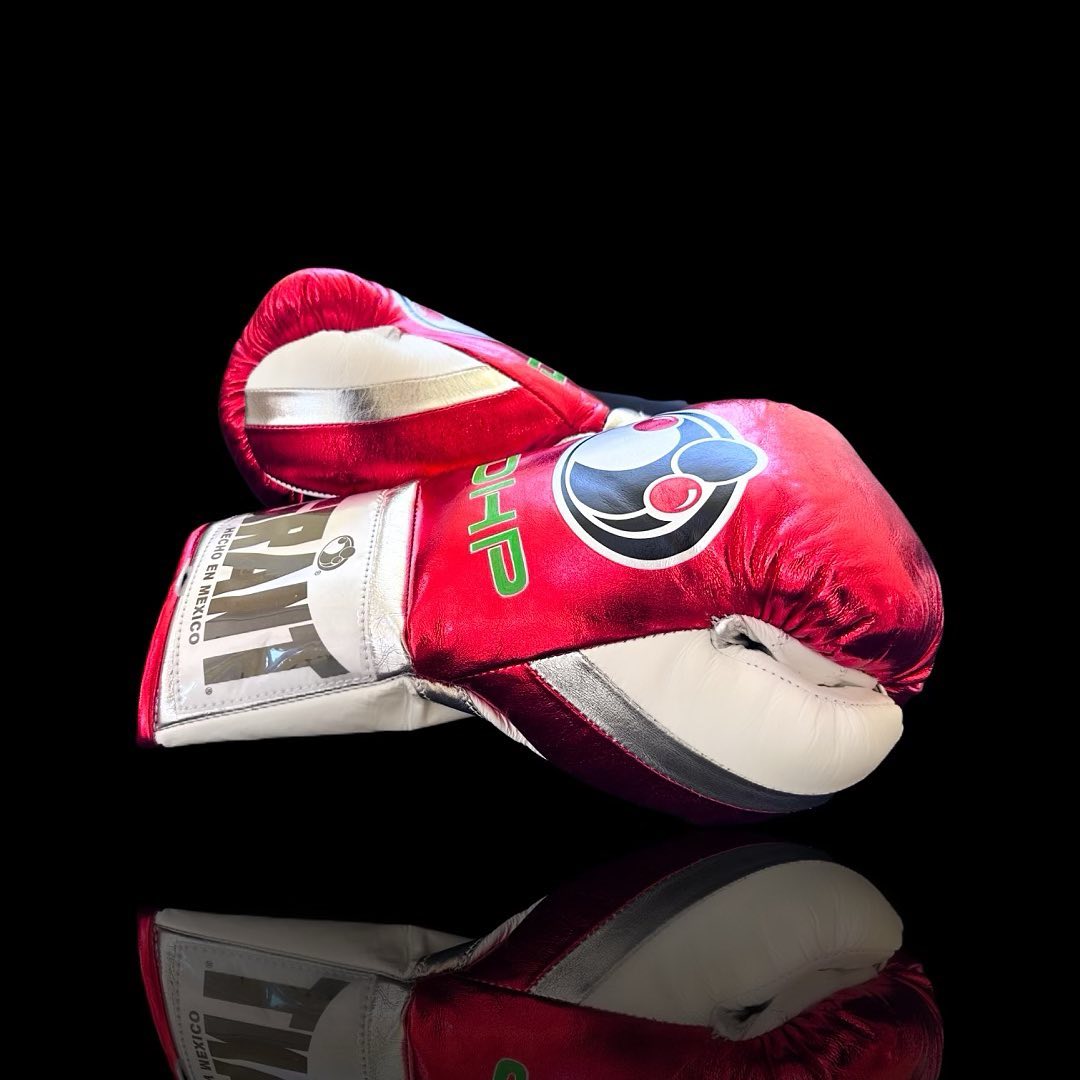 Grant Boxing Gloves Red/White/Silver Customizable