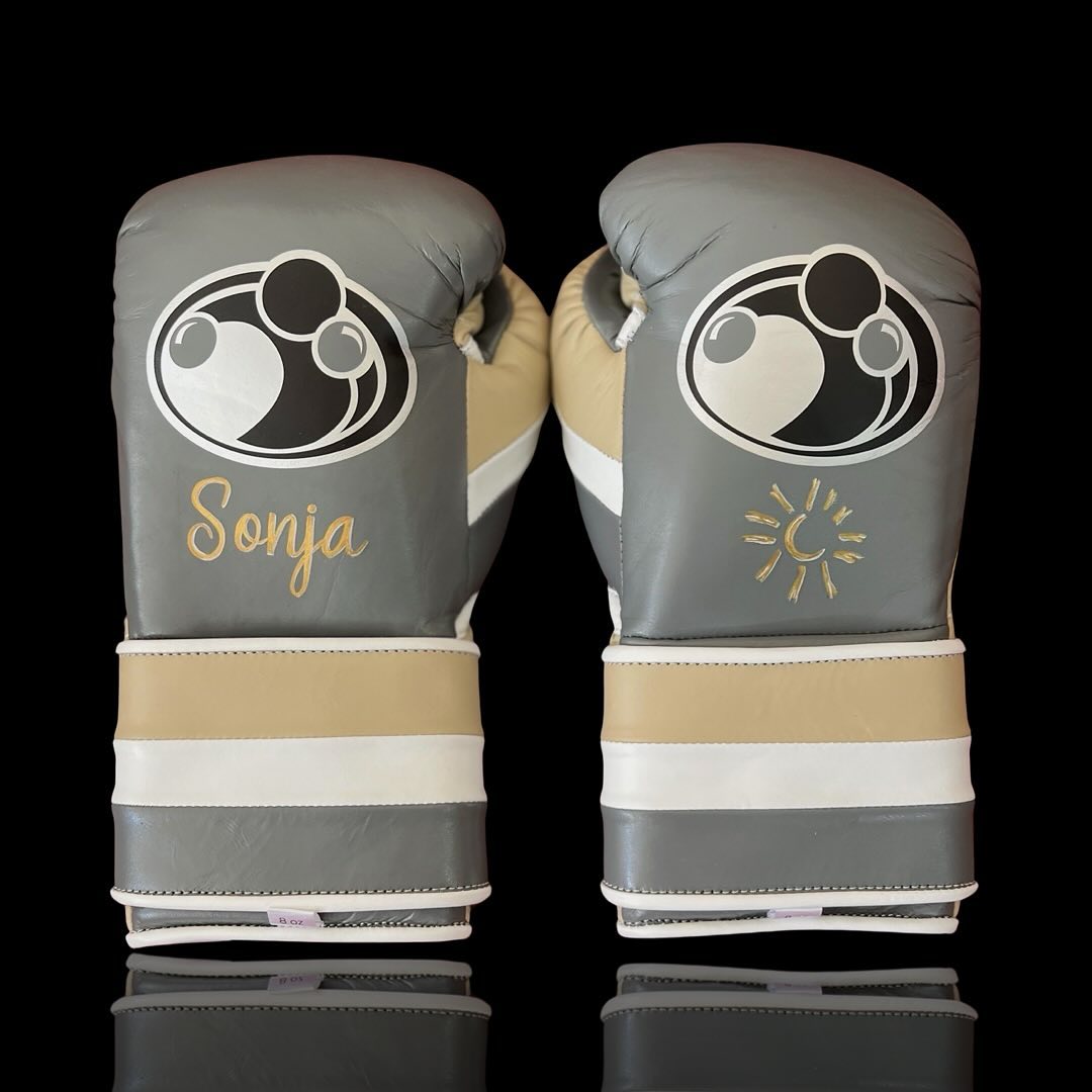 Grant Boxing Gloves Grey/Beige/White Custom Fit