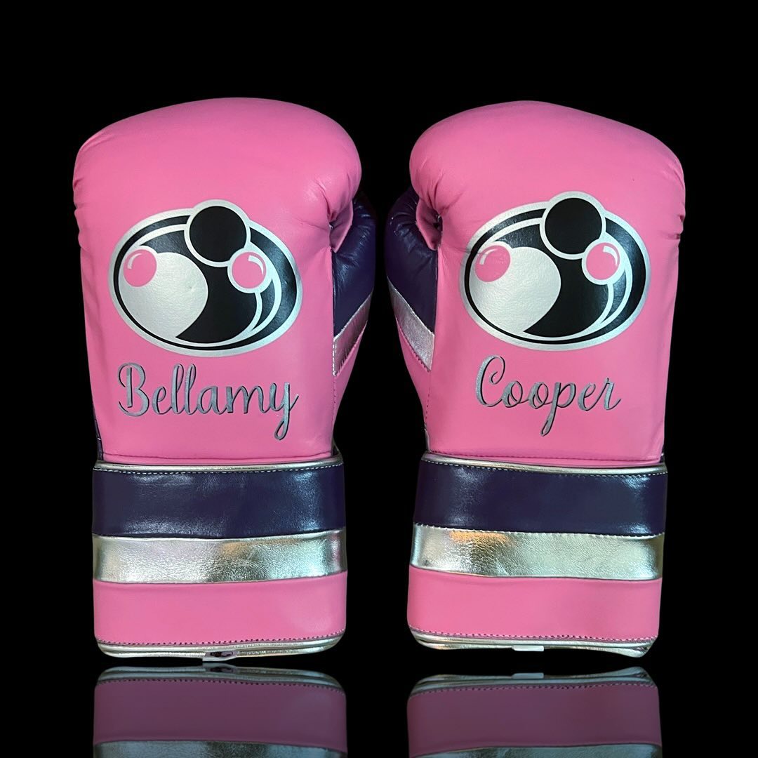 Grant Boxing Gloves Pink/Grey/Silver Custom