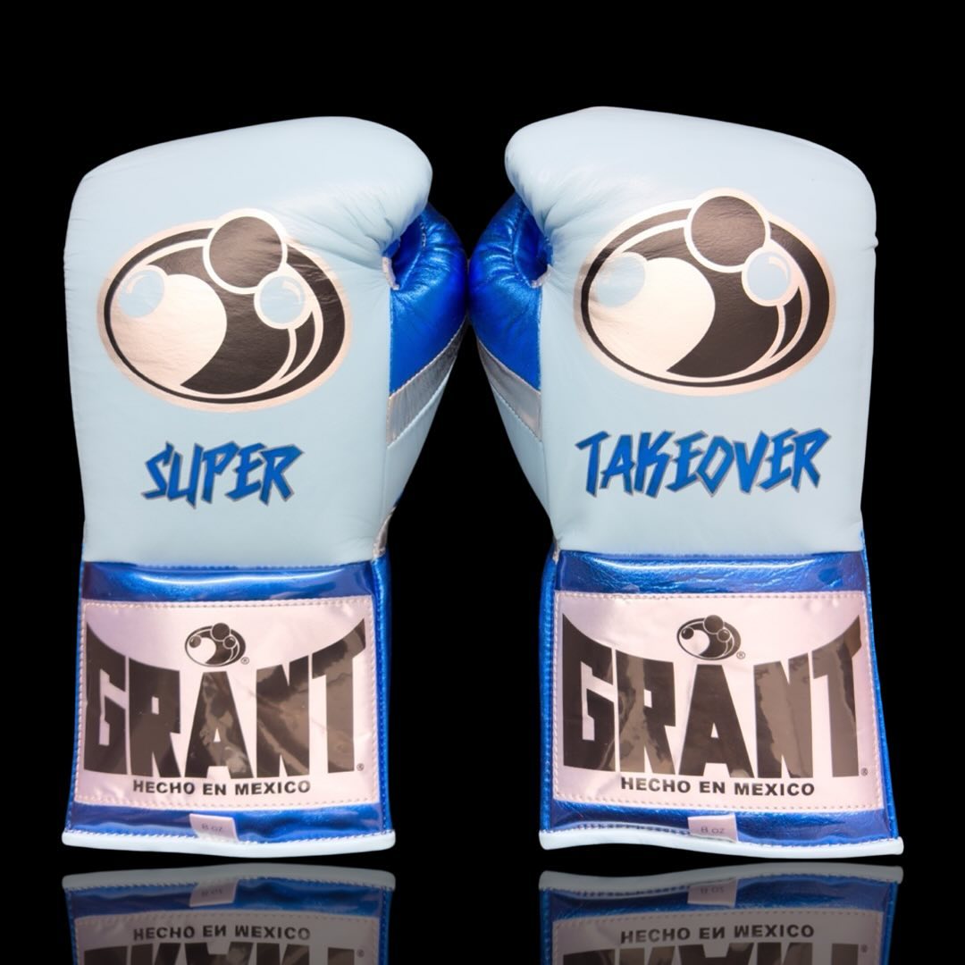 Grant Boxing Gloves Sky-Blue/Blue Customizable