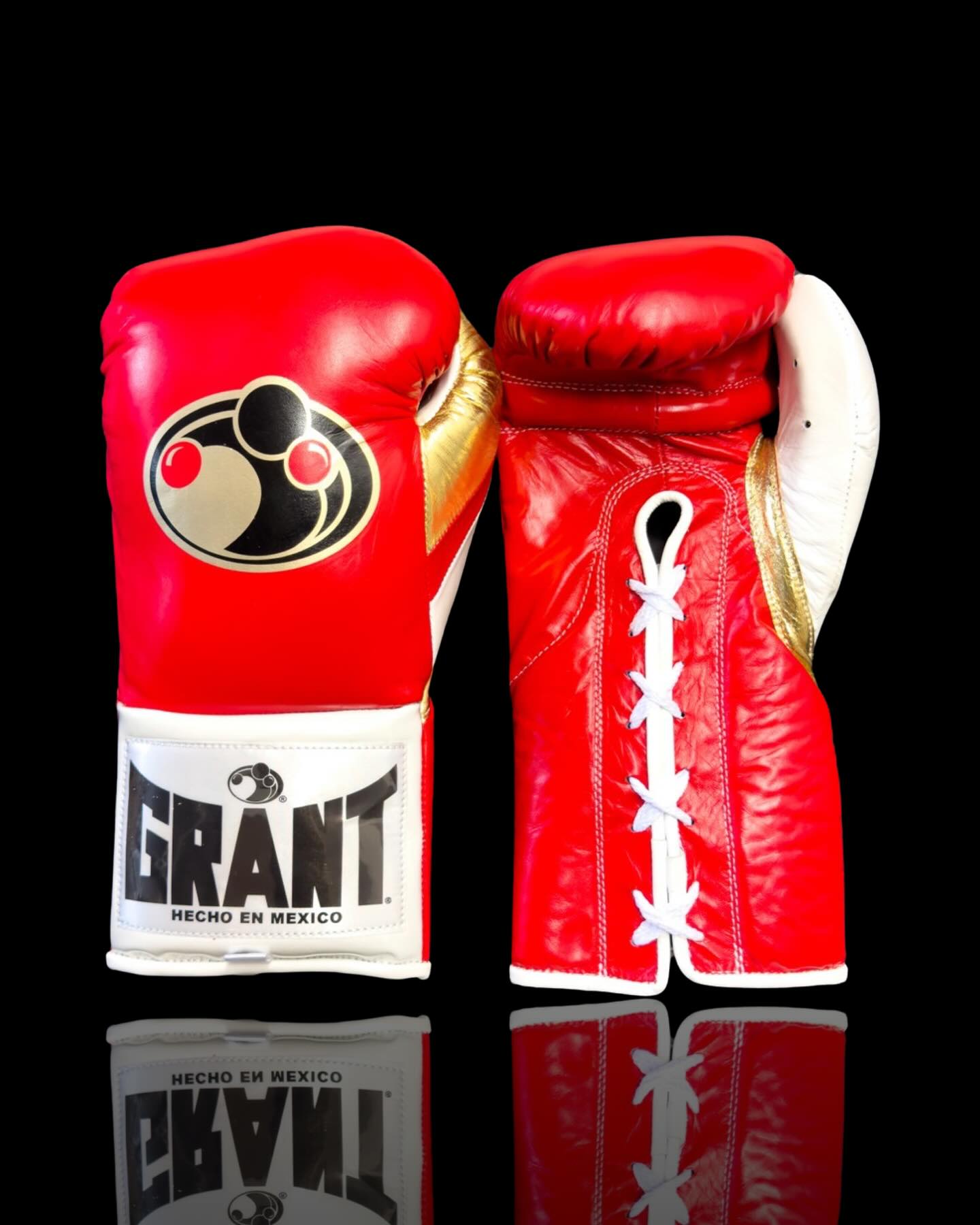Grant Boxing Gloves Red/White/Gold Custom