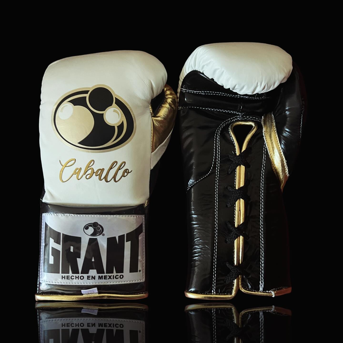 Grant Boxing Gloves White/Black/Gold Boxing Training