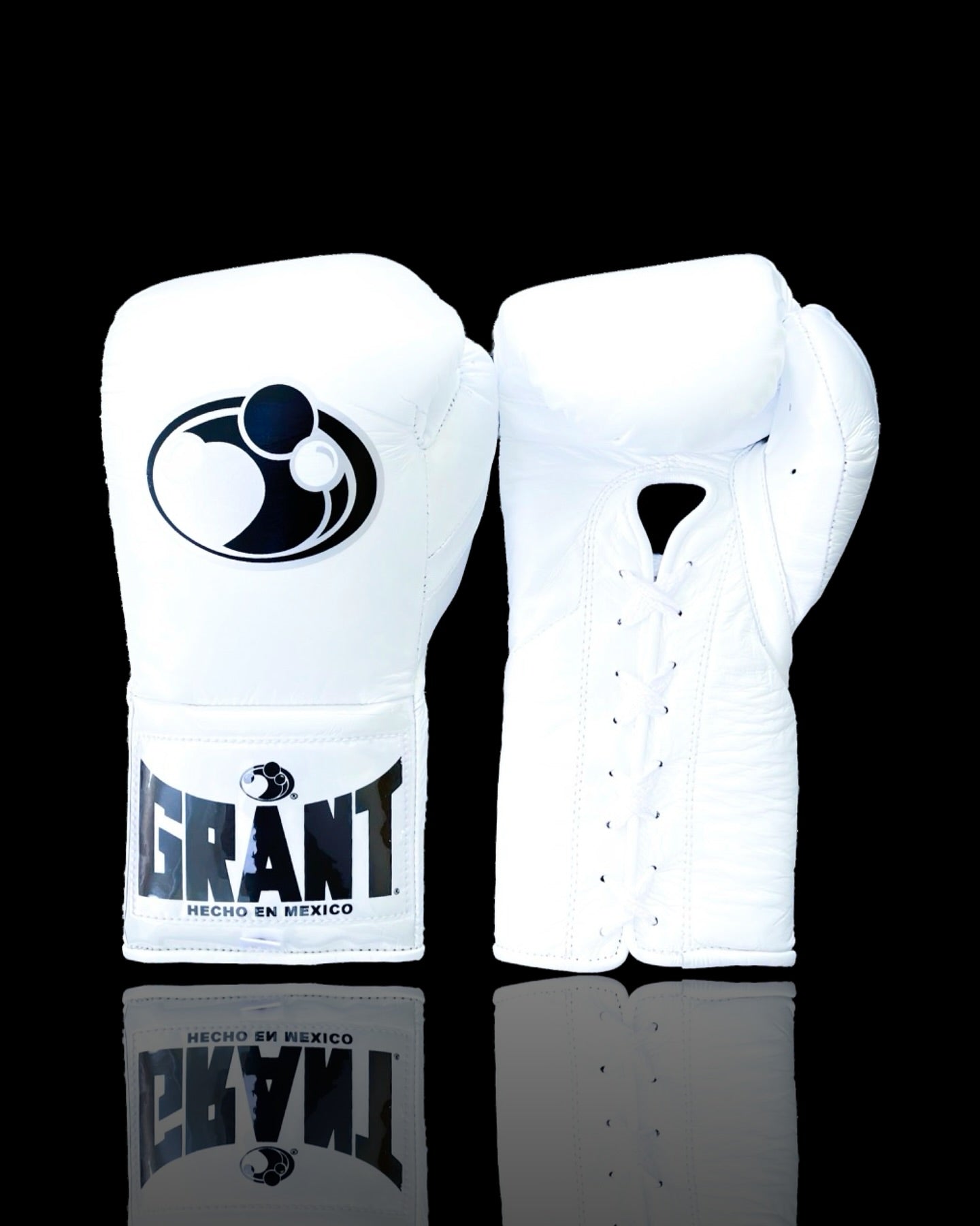 Grant Boxing Gloves White Lace-Up Training