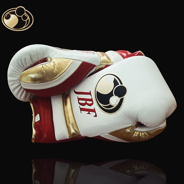 Grant Boxing Gloves White/Red/Gold Customizable