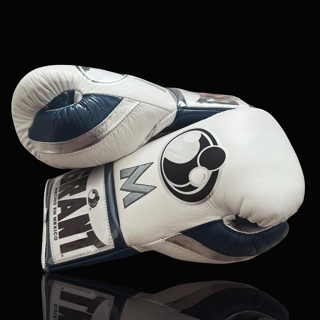 Grant Boxing Gloves White/Blue/Silver Custom Fit