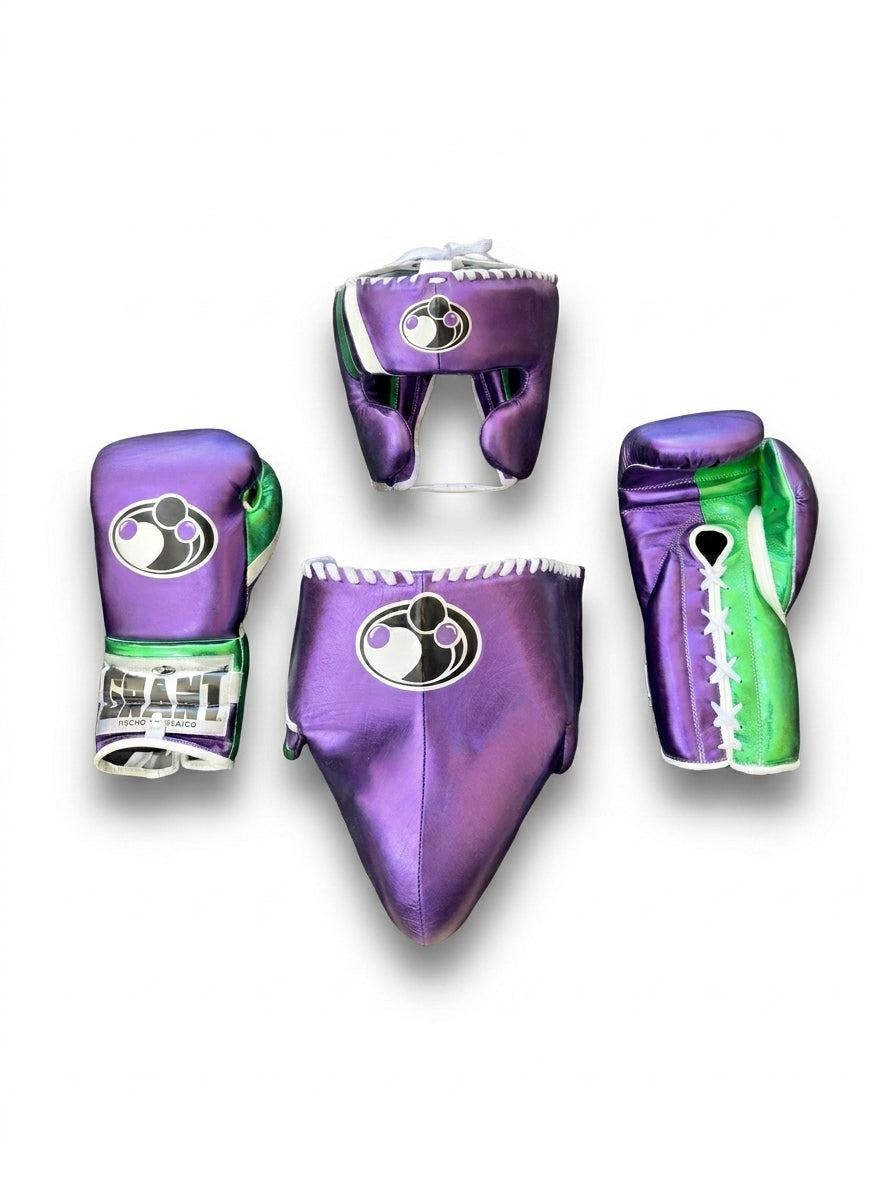 Grant Pro Boxing Gear Set – Metallic Purple/Green