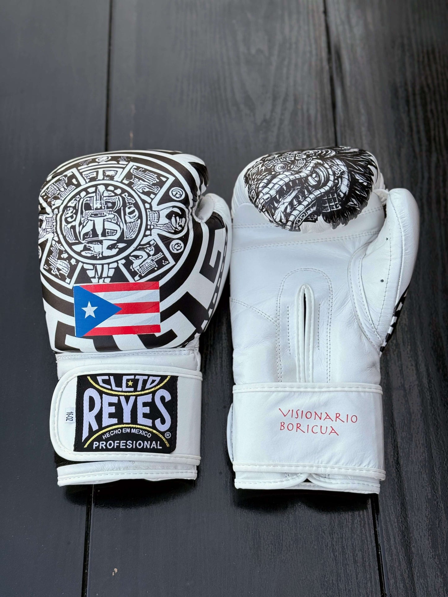 Cleto Reyes Boxing Gloves White/Black Velcro