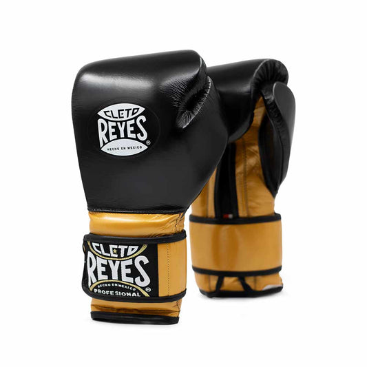 Cleto Reyes Boxing Gloves Black/Gold Velcro