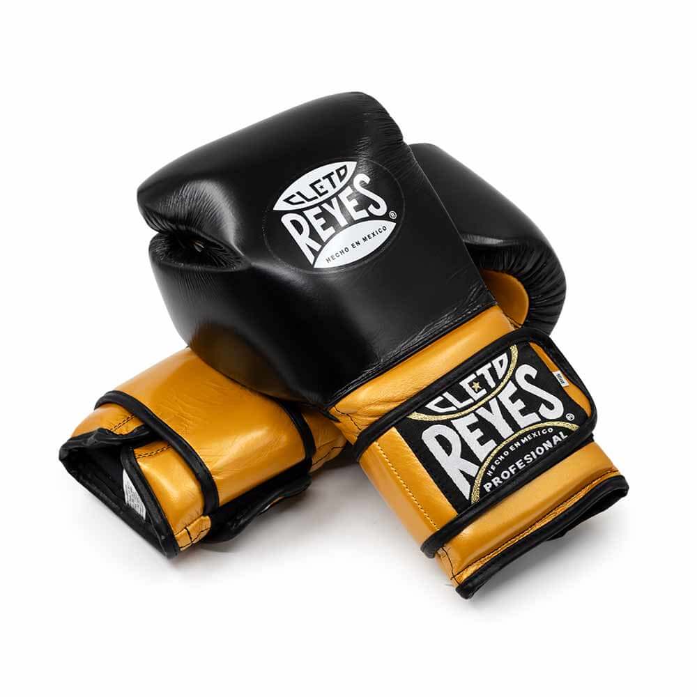 Cleto Reyes Boxing Gloves Black/Gold Velcro