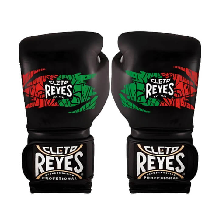 Cleto Reyes Boxing Gloves Black/Red/Green Velcro Training
