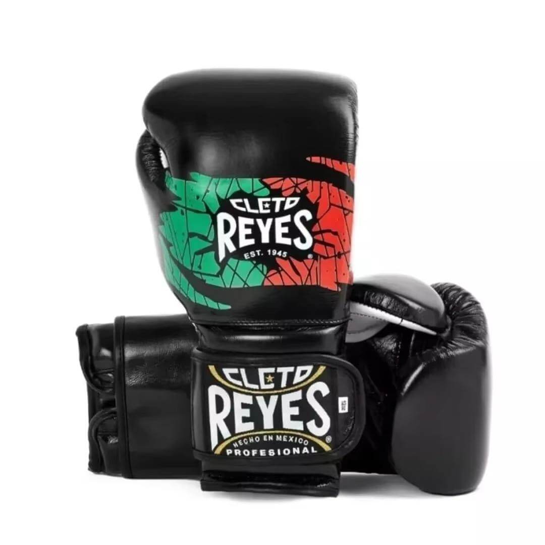 Cleto Reyes Boxing Gloves Black/Red/Green Velcro Training